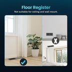 Floor Register 4 x 10 Inch, HG Power 2 Pack Heavy Duty Floor Vent Covers for Home with Screen Net, Adjust Metal Rust Proof Finish Air Vent for Kitchen, Heat, Office