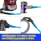Holikme Dryer Vent Cleaner Kit 2 Pieces - Upgraded Dryer Lint Screens Cleaner Brush Part,Compatible with Most Vacuum Cleaner,Vacuum Hose Attachment & Refrigerator Coil Brush,Quickly Lint Remove,Blue
