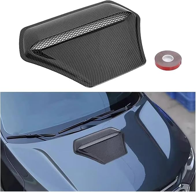 Compatible For BMW E60 E36 F10 F30 Compatible For Golf 5 6 7 Mk7 Compatible For Fiat 500 Universal Car Front Hood Air Flow Ve(Carbon Look)