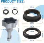 Pool Sand Filter Pump Seal Gasket Replacement for Intex Sand Filter Pumps Motor Seals, Pool Sand Pumps Part Hose Seals Repair Kit Include 11228 11412 L-Shape O-Ring Gasket and Air Release Valve