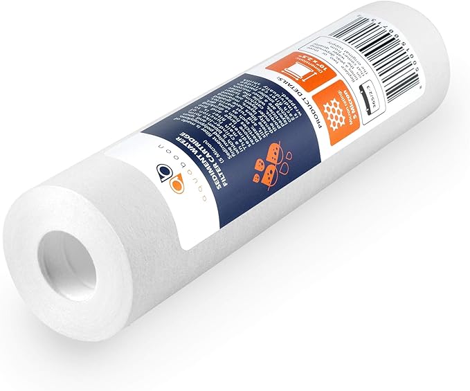Aquaboon 5 Micron 10 x 2.5 Sediment Filter - Whole House Water Filter Replacement Compatible with Well Water Filters - P5, AP110, WHKF-GD05, 25-Pack
