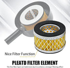 8 Pcs Air Compressor Filter Intake Paper Filter Elements 2.6 x 1.6 Inches Piston Type Air Replacement Filter Element Yellow Air Compressor Accessories