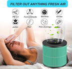 2 Pack AC300 True HEPA Replacement Filter Compatible with Purivortex AC300 Air Purifiers, 3-in-1 H13 True HEPA Filter Green