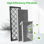 6 PCS Cabin Air Filters for 2020-2025 2026 Tesla Model Y, 2025-2026 Model Y Refresh (Juniper) Launch Internal and External Air Intake Filter AC Filter Replace 165837500A 165837600A Accessories