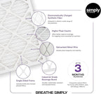 Simply 14x24x1 Air Filter, Merv 13, 6 Pack, For Home AC Furnace & HVAC (Actual Size: 13.75"x23.75"x0.75") DUST, Pet, & Allergy Control