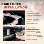 Engine & Upgrade Cabin Air Filter Kit Compatible with 2023-2025 CRV Hybrid 2.0L, 2023-2025 Accord Hybrid 2.0L, 2025 Civic Hybrid 2.0L, ONLY for 2.0L Hybrid Version,Replaces#17220-6MA-J01,80292-TF0-G01