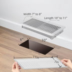 4 PCS Strong Magnetic Vent Covers-7"x11" Magnetic Air Vent Screen Mesh for Floor, Wall, or Ceiling Registers (7"-8" Wx11"-12" L) | High -Easy to Install, Secure Fit, and Durable Design-(White)