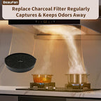 4 Set CFK1-TM Carbon Charcoal Filter Compatible with Cosmo Range Hoods UMC30, UC30, UMC36, UC36, Also Fit Tieasy USGDCF-G, JOEAONZ YYCF02 & FIREGAS CC170 Models