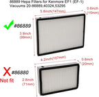 EZ SPARES 3 PCS Compatible with Kenmore EF1 (EF-1) Exhaust Vacuum Filter Compares to 86889 HEPA Filter HEPA Filter Great for Homes …