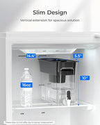 Waterdrop 35-Cup Slim Water Filter Dispenser, Large Capacity, 200-Gallon Long-Life, Faster Filtration, Reduces Chlorine, PFOA/PFOS and More, BPA Free, Black (with 1 Filter)