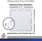 Filter King 24x24x1 Air Filter | 4-PACK | Carbon MERV 8 HVAC Pleated A/C Furnace Filters | MADE IN USA | Actual Size: 23.75 x 23.75 x .75"