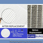 PUREBURG Replacement Filter Compatible with Bosch GAS18V-02N & GAS 18V-1 Professional Handheld Vacuum Cleaner, 4-Pack HEPA Durable Air Dust Filters