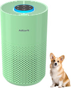 Air Purifiers for Home Bedroom, ADTARK Air Cleaner with H14 True HEPA 3-in-1 Filter, Sleep Mode & Aroma Function, 3 Light Modes, Room Air Purifier with 3 Timer for Office, Dorm, Hotel (Green)