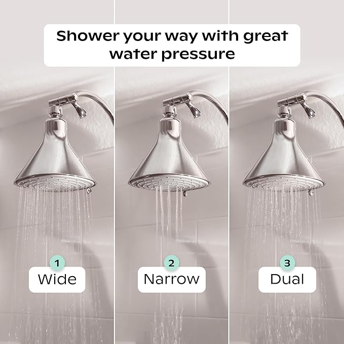 Canopy Filtered Shower Head - High Pressure Shower Head Filter for Hard Water - Shower Filter To Remove Impurities for Healthier Scalp, Skin & Hair - Reduce Dry Skin & Breakage - Black Shower Head