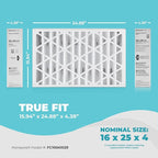 16x25x4 Air Filter Replacement MERV 11, FC100A1029 Pleated HVAC AC Furnace Filters with Wholesalehome Cleaning Cloth (Actual Size: 15.94 x 24.86 x 4.38 Inches)