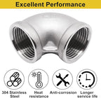 1Pc 304 Stainless Steel 90 Degree Elbow 1" NPT Female x 1" NPT Female Threaded Pipe Fitting