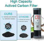 3 Stage RO Water Filter Replacement Set - Sediment + GAC + CTO Post Carbon, 3 filters in a Set fit most 10“ RO water system, 10x2.5 inch, natural Cocoanut active charcoal filters