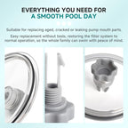 Replacement SF80110-1 Leaf Trap Cover w/Valve & O-Ring Compatible with Intex 12" Sand Filter Pump 2100 GPH – Fits SF80110-1/-2, 11823, SF15110, ECO15110-2, 26361CA/EH/W, 26337EH, 28645EG, 28948EH