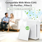2 Pack C545 HEPA Replacement Filter for Winix C545 Air Purifier, Replace Replacement Compatible with Winix S Filter Part 1712-0096-00 and 2522-0058-00
