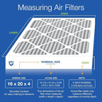 Nordic Pure 16x20x4 (Actual Size: 15 1/2 x 19 1/2 x 3 5/8) Furnace Air Filters MERV 10 Pleated + Carbon 1 Pack
