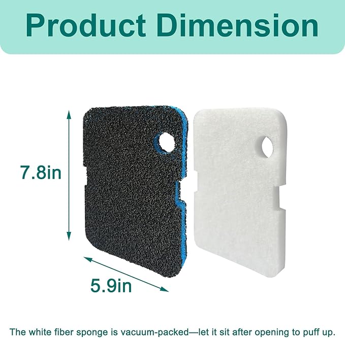 18 Pack Filter Media Compatible with Penn-Plax Cascade 1200 & 1500 CCF4UL/CCF5UL Canister Aquarium Filters, Includes Bio Sponge Filters, White Floss Pads, Activated Carbons, Ceramic Rings & Mesh Bags