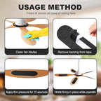 Ceiling Fan Filters for Blades 10 Pcs Activated Carbon Air Filter Easy-Stick Ceiling Fan Blade Filter for Home Office Common Household Contaminants All Fan Blades