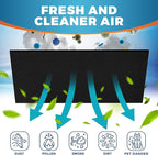 Activated Carbon Air Vent Filters for Home - 4" x 10" Dust Control Activated Charcoal Floor Vent Filters - Air Filter Freshener for Home Vents to Purify Indoor Air and Homes - (24-Pack)