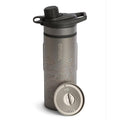 GRAYL GeoPress Titanium 24 oz Water Purifier Bottle with Cooking Lid - Filter for Hiking, Camping, Survival, Travel (Covert Black)