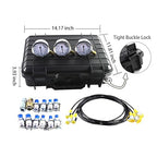 SINOCMP Hydraulic Pressure Test Kit with 3 Gauges(25/40/60Mpa), 12 Test Couplings, 3 Test Hoses(64in) Diagnosis Tester Gauge Kit Set for Excavator Construction Machinery