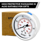 0-100Psi Glycerin Liquid Filled Low Pressure Gauge, 2.5" Dial Size, 1/4" G Back Mount, 304 Stainless Steel Case, for Water Pipe, HVAC, Water Oil Air Pressure Test
