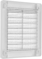 Repa Market 4 x 4 Inch (Outer) White Square Air Vent Cover - Plastic Fresh Air Intake Vent - AC Cover with Nylon Mesh Screen, Wall, Ceiling HVAC Return Air Register, Modern Soffit Vents