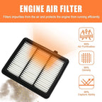 Engine Air Filter 17220-6A0-A00 Compatible with Honda Accord 2018 2019 2020 2021 2022 1.5L