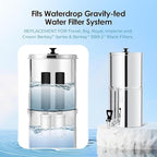Waterdrop NSF/ANSI 42&372 Standard Gravity Water Filter, Replacement for Berkey® BB9-2® Black Filters & PF-2® Fluoride Filters, Berkey® Gravity Water Filter System and Waterdrop King Tank Series