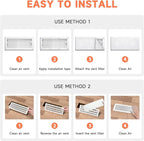 4x12 Inch Air Filter for Home Ceiling, ULTRA GREEN Thickened Floor Vent Filters Replacement for Register Work in Indoor Home Air Purifier, Air Conditioner 4" x 12" 12-Pack (White)