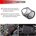 Universal Air Filter Cover, Air Filter Wrap for Motorcycle Car Air Intake Filter Protective Cover Dustproof Waterproof Universal Accessories (Filter S), Pack of 6
