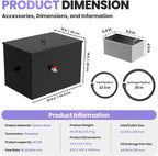 Grease Trap 40 LBS Commercial Carbon Steel Interceptor, 15 GPM Flow Rate Under Sink Design, Dual Filter Tube for Restaurant Home Kitchen Food Processing Plant Wastewater Separation