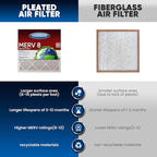 20x24x1 MERV 8 Air Filters 6-Pack, Actual Size 19.7" x 23.7" x 0.75" – Compatible with HVAC, Air Conditioners & Furnaces– High Particle Capture & Smooth Airflow
