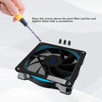 140mm PC Dust Filter for Computer Cooler Fan/PSU/Routers PVC 50 Mesh, Magnetic Dust Mesh Computer Fan Filter Grills with Screws Dustproof Case Cover (PVC V4.0, 140 * 140mm, 2pcs, Black)