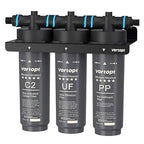 Vortopt Under Sink Water Filter,NSF Certificated Under Sink Water Filtration System,with Flow Rate of 0.53 GPM,F02-C2/UF/PP Filter for Cleaner Tap Water,Black.
