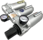 3/4" NPT SUPER DUTY Industrial Grade Filter Regulator Coalescing Desiccant Dryer System For Compressed Air Lines, Metal Bowls, Great For Paint Spray And Plasma Cutter (MANUAL DRAIN)