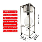 50L Glass Vacuum Filter, Lab Vacuum Suction Filter Device, Brinell Funnel/High Borosilicate Glass Flask, Negative Pressure Stainless Steel Vacuum Filter for Liquid Extraction, -0.098Mpa