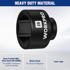 WORKPRO 28mm Oil Filter Socket Wrench, Oil Filter Removal Tool, Oil Filter Change Set, Ideal for Some Dodge Ram 6.7L Cummins Oil/Fuel Filter Canister