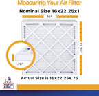 Filter King 16x22.25x1 Air Filter | 6-PACK | MERV 13 HVAC Pleated A/C Furnace Filters | MADE IN USA | Actual Size: 16 x 22.25 x .75"