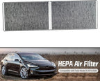 Foldable HEPA Air Intake Filter Fit for Tesla Model X 2015-2020, Upgrade Cabin Air Filter with Activated Charcoal Replace 1045566-00-H 1045566-00-G 104556600H