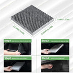 CF10134 Cabin Air Filter With Activated Carbon Replacement For Honda Civic Crosstour Acura CR-V Odyssey Accord Legend CSX ILX MDX RDX RLX TLX TSX ZDX AT134 (3Pack）