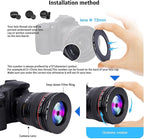 72mm Lens to 49mm Camera Lens Adapter,72mm-49mm Filter Step-Down Ring,Compatible All 49mm Filter Accessory.Made from CNC Machined