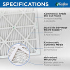 Glasfloss ZL 30x30x1 MERV 10 (FPR 5-6) AC Furnace Air Filters. (Box of 6). Actual Size: 29-1/2 x 29-1/2 x 7/8