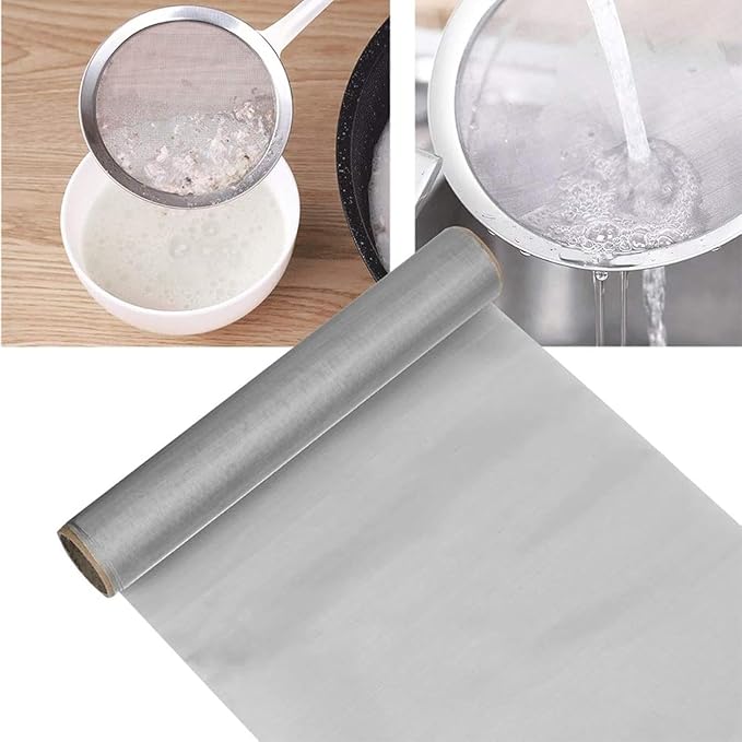 304 Stainless Steel Filter Mesh Roll 60 and 120 Mesh, Precision Woven Wire Cloth for Kitchen Hood and Dust Control