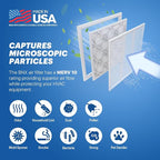 BNX TruFilter 18x20x1 MERV 10 (2-Pack) AC Furnace Air Filter - MADE IN USA - Pleated Air Conditioner HVAC AC Furnace Filters - Removes Odor, Mold, Bacteria, Smoke