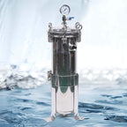 1" NPT Fluid Filter, 304 Stainless Steel - 2 Bag Filter Housing, 150PSL High Pressure Filtration System, 10t/h High Pressure Filter Available for Whole House